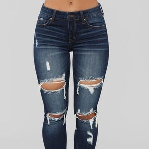 High waisted jeans
